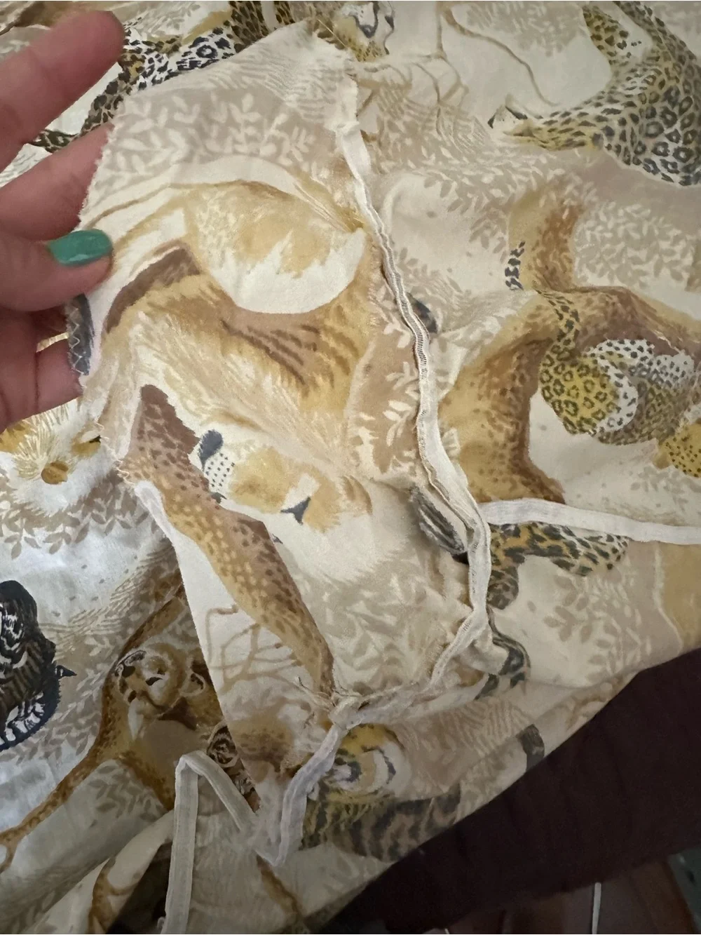 J.P. Stevens & Co. Safari Animal Printed king size Bedding vintage 1976